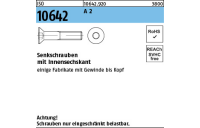 ISO 10642 A 2 Senkschrauben mit Innensechskant - Abmessung: M 6 x 40, Inhalt: 200 Stück