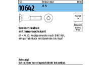 ISO 10642 A 4 Senkschrauben mit Innensechskant - Abmessung: M 8 x 30, Inhalt: 100 Stück