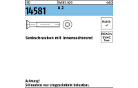 ISO 14581 A 2 Senkschrauben mit Innensechsrund - Abmessung: M 3 x 10 -T10, Inhalt: 1000 Stück