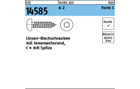 ISO 14585 A 2 Form C - ISR Flachkopf-Blechschrauben mit Spitze, mit Innensechsrund - Abmessung: 5,5 x 32 -C, Inhalt: 250 Stück