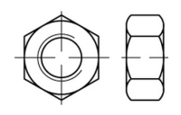 ASME B 18.2.2 A 4 UNC Hex cap screws, Sechskantmuttern mit mit UNC-Gewinde - Abmessung: 1/2, Inhalt: 50 Stück