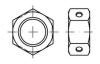 Artikel 84032 A 2 - 70 Biloc Sechskantmuttern mit Klemmteil Ganzmetallmuttern - Abmessung: M 6, Inhalt: 1000 Stück