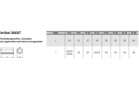 Artikel 88087 A 1 verbindungsmuffen, Sechskant, durchgehendes Innengewinde - Abmessung: M 12 x 40 SW19, Inhalt: 25 Stück