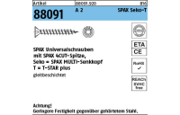 Artikel 88091 A 2 SPAX Seko-T SPAX Universalschrauben mit Spitze, SPAX MULTI-Senkkopf, T-STAR - Abmessung: 3 x 16/13-T10, Inhalt: 200 Stück