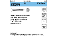 Artikel 88093 A 2 SPAX Ruko-T SPAX Universalschrauben mit Spitze, SPAX MULTI-Halbrundkopf, Pozidriv-KS - Abmessung: 4 x 50/45-T20, Inhalt: 200 Stück