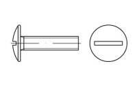 Artikel 88107 A 2 Flachrundschrauben mit Schlitz, Bordwandschr., mit Gewinde bis Kopf - Abmessung: M 5 x 10, Inhalt: 500 Stück