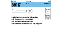 Artikel 88117 A 2 PIN-ISR Diebstahlhemmende Schrauben mit Senkkopf ~ ISO 10642, mit ISR und Zapfen - Abmessung: M 3,5 x 6-T15, Inhalt: 100 Stück