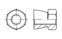 Artikel 88118 A 1 Diebstahlhemmende Muttern, ?Abreißmuttern? - Abmessung: M 16 x 14, Inhalt: 25 Stück