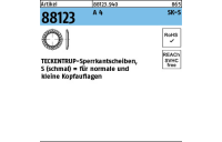 Artikel 88123 A 4 Form S TECKENTRUP-Sperrkantscheiben für normale und kleine Kopfauflagen - Abmessung: S 4x 8,2 x0,8, Inhalt: 1000 Stück