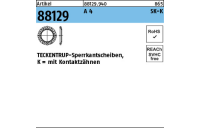 Artikel 88129 A 4 Form K TECKENTRUP-Sperrkantscheiben, mit Kontaktzähnen - Abmessung: K 4x 8,2 x0,8, Inhalt: 1000 Stück