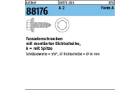 Artikel 88176 A 2 Form A Fassadenschrauben mit montierter Dichtscheibe, mit Spitze - Abmessung: A 6,5 x 38, Inhalt: 400 Stück