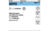 Artikel 88193 A 2 SPAX-T-T SPAX Schrauben, mit Spitze, Tellerkopf - Abmessung: 6 x 120/68-T30, Inhalt: 100 Stück