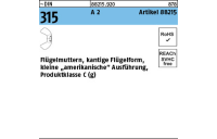 ~DIN 315 A 2 Artikel 88215 Flügelmuttern, kantige Flügelform, Produktklasse C (g) - Abmessung: M 4, Inhalt: 100 Stück