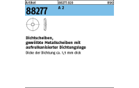 Artikel 88277 A 2 Dichtscheiben, gewölbte Metallscheiben mit aufvulkanisierter Dichtungslage - Abmessung: 25 x 6,8 x 1, Inhalt: 1000 Stück