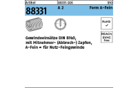 Artikel 88331 A 2 Form A-Fein Gewindeeinsätze DIN 8140 für Nutz-Feingewinde - Abmessung: M 12x1,25x24, Inhalt: 15 Stück