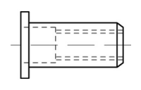 Artikel 88490 A 2 MB-F Blindniet-Muttern, rund, offen, mit Mehrbereichsschaft, Flachkopf - Abmessung: M 5 / 0,5 - 5,0, Inhalt: 500 Stück