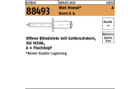 Artikel 88493 Niet Monel A Dorn A 4 Offene Blindniete mit Sollbruchdorn, ISO 16584, Flachkopf - Abmessung: 4,8 x 10, Inhalt: 500 Stück