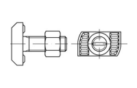 Artikel 88941 Mu A 4 HZS 41/22 Hammerkopf-/Halfen-Schrauben, mit Sechskantmutter - Abmessung: M 16 x 50, Inhalt: 25 Stück