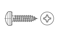 Artikel 7981 A 2 Artikel 88981 Kappenkopf-Blechschrauben mit Phillips-Kreuzschlitz H, mit Spitze - Abmessung: 3,9 x 13 -H, Inhalt: 1000 Stück