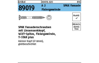 Artikel 89019 A 2 SPAX Fassade Fixiergewinde SPAX Fassadenschrauben mit Linsensenkkopf, Spitze, T-STAR - Abmessung: 4,5 x 50/21 -T, Inhalt: 200 Stück