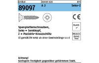 Artikel 89097 A 2 CE Seko-Z Spanplattenschrauben, Senkkopf, Pozidriv-Kreuzschlitz - Abmessung: 3,5 x 25 -Z, Inhalt: 200 Stück