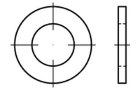 DIN 7989-1 Stahl 100 HV PK C Scheiben für Stahlkonstruktionen, Produktklasse C - Abmessung: 24/26 x 44 x8, Inhalt: 100 Stück