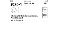 DIN 7989-1 Stahl 100 HV PK C Scheiben für Stahlkonstruktionen, Produktklasse C - Abmessung: 36/39 x 66 x8, Inhalt: 50 Stück