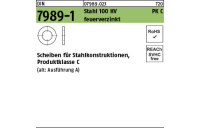 DIN 7989-1 Stahl 100 HV PK C feuerverzinkt Scheiben für Stahlkonstruktionen, Produktklasse C - Abmessung: 12/13,5x 24 x8, Inhalt: 100 Stück