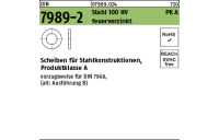 DIN 7989-2 Stahl 100 HV PK A feuerverzinkt Scheiben für Stahlkonstruktionen, Produktklasse A - Abmessung: 22/24 x 39 x8, Inhalt: 100 Stück