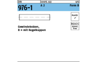DIN 976-1 A 2 Form B Gewindebolzen, mit Kegelkuppen - Abmessung: BM 10 x 35, Inhalt: 100 Stück