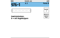 DIN 976-1 A 2 Form B Gewindebolzen, mit Kegelkuppen - Abmessung: BM 12 x 130, Inhalt: 50 Stück