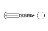 DIN 96 A2 Halbrund-Holzschrauben mit Schlitz - Abmessung: 8 x 45, Inhalt:  100 Stück