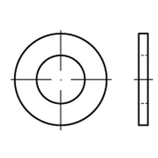 DIN 125 A2 Form A Scheiben, ohne Fase - Abmessung: 1,8 x 4,5 x 0.3, Inhalt:  2000 Stück