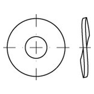 DIN 137 1.4310 Form B Federscheiben, gewölbt - Abmessung: B 27, Inhalt:  100 Stück