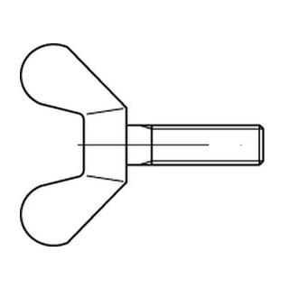 DIN 316 A2  Flügelschrauben, runde Flügel, deutsche Ausführung - Abmessung: M 12  x 25, Inhalt:  25 Stück