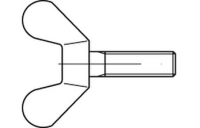 DIN 316 A2  Flügelschrauben, runde Flügel, deutsche Ausführung - Abmessung: M 12  x 30, Inhalt:  25 Stück