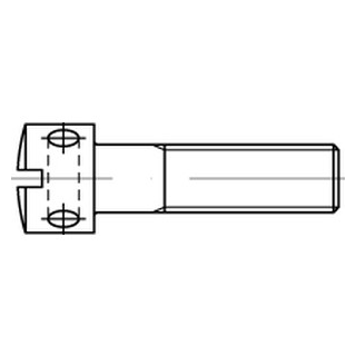 DIN 404 1.4305  Kreuzlochschrauben mit Schlitz - Abmessung: M 5  x 12, Inhalt:  50 Stück