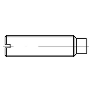 DIN 417 1.4305 Gewindestifte mit Schlitz und Zapfen - Abmessung: M 3 x 3, Inhalt:  200 Stück