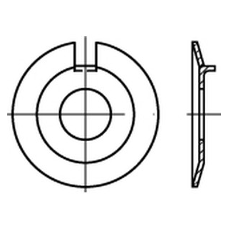 DIN 432 A2  Scheiben mit Außennase - Abmessung: 8,4, Inhalt:  100 Stück