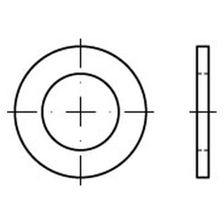 DIN 433 A2  Scheiben - Abmessung: 19,0 x 30 x 2.5, Inhalt:  100 Stück