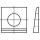 DIN 435 A2  Scheiben, vierkant, keilförmig 14 %, für Doppel-T-Träger - Abmessung: 17,5, Inhalt:  25 Stück