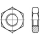 DIN 439 A2-035  Sechskantmuttern, niedrige Form mit metrischem Linksgewinde, mit Fase - Abmessung: BM 14, Inhalt:  100 Stück
