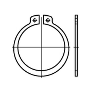 DIN 471 1.4122  Sicherungsringe (Halteringe) für Wellen, Regelausführung - Abmessung: 16 x 1,0, Inhalt:  200 Stück