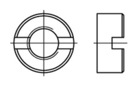 DIN 546 1.4305 Schlitzmuttern - Abmessung: M 4, Inhalt:  200 Stück