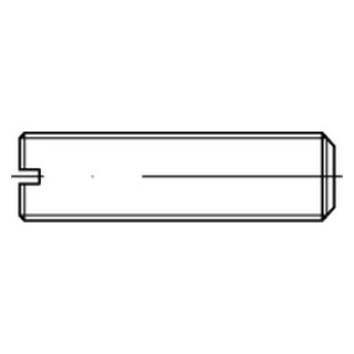 DIN 551 1.4305 Gewindestifte mit Schlitz und Kegelkuppe - Abmessung: M 1,6 x 3, Inhalt:  200 Stück