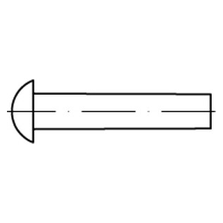 DIN 660 A2  Halbrundniete - Abmessung: M 2,5 x 10, Inhalt:  500 Stück