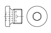 DIN 908 A4 zyl.-Rohr G verschlussschrauben mit Bund und Innensechskant, mit zyl. Rohrgewinde - Abmessung: R 1 1/4, Inhalt:  5) Stück