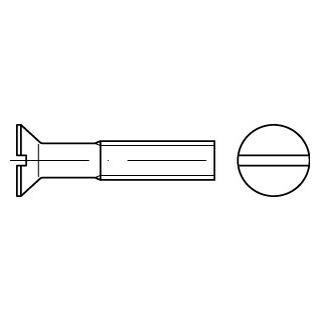 DIN 963 A2 Senkschrauben mit Schlitz - Abmessung: M 14 x 140, Inhalt:  25 Stück