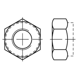 ~DIN 985 A4  Sechskantmutter mit Klemmteil, mit nichtmetallischem Einsatz, niedrige Form (Gleitmo) mit metrischem Feingewinde - Abmessung: M 16 x 1,5, Inhalt:  100 Stück