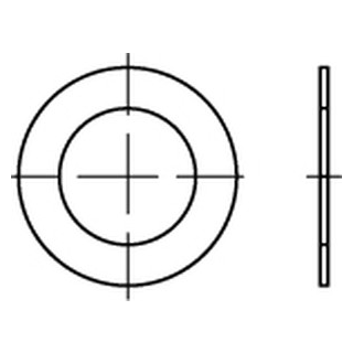 DIN 988 A2  Passscheiben - Abmessung: 17 x 24 x 0.5, Inhalt:  100 Stück